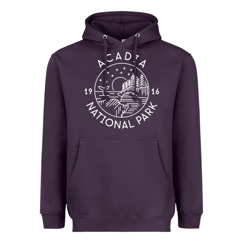 A.ca.di.a National Park 1916 Mai.ne Bar Harbor T Sh Heavyweight Hoodie by artisFamous | Teevron