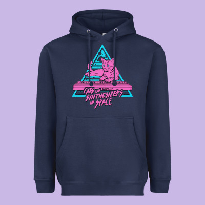 Cats On Synthesizers In Space Heavyweight Hoodie Designed By Artisfamous