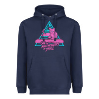 Navy Cats on Synthesizers in Space Heavyweight Hoodie - artisFamous