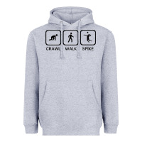 Heather Grey crawl walk spike volleyball Heavyweight Hoodie - artisFamous