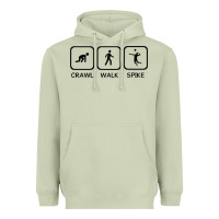 Matcha crawl walk spike volleyball Heavyweight Hoodie - artisFamous