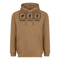 Toasted Coconut crawl walk spike volleyball Heavyweight Hoodie - artisFamous
