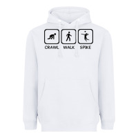 White crawl walk spike volleyball Heavyweight Hoodie - artisFamous