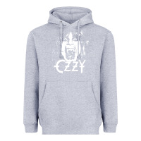 Heather Grey crazy train vintage rock Heavyweight Hoodie - artisFamous