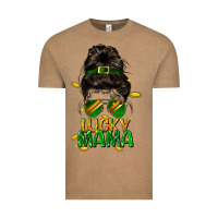 Vintage Coffee lucky mama St. Patricks Day Vintage Tee - FaDigitalArtStudio