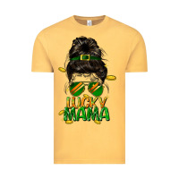 Vintage Mustard lucky mama St. Patricks Day Vintage Tee - FaDigitalArtStudio