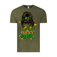 Vintage Olive lucky mama St. Patricks Day Vintage Tee - FaDigitalArtStudio