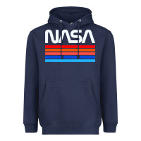 Navy vintage retro nasa Heavyweight Hoodie - artisFamous