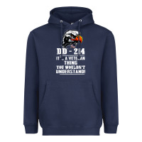 Navy dd 214 Heavyweight Hoodie - artisFamous
