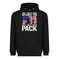 Black if the flag offends you Heavyweight Hoodie - artisFamous