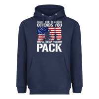 Navy if the flag offends you Heavyweight Hoodie - artisFamous