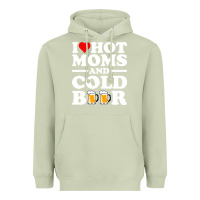 Matcha i love heart hot moms cold beer funny adult drinking joke Heavyweight Hoodie - artisFamous