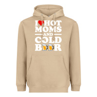 Mushroom i love heart hot moms cold beer funny adult drinking joke Heavyweight Hoodie - artisFamous