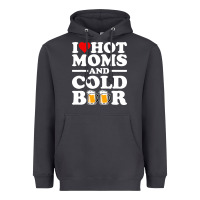 Smoke i love heart hot moms cold beer funny adult drinking joke Heavyweight Hoodie - artisFamous
