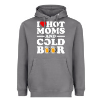 Storm i love heart hot moms cold beer funny adult drinking joke Heavyweight Hoodie - artisFamous