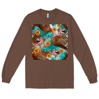 Chestnut western cowboy hat seamless pattern Long Sleeve Tee - BundleAndBundleShop