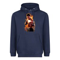 Navy bruce leroy Heavyweight Hoodie - artisFamous