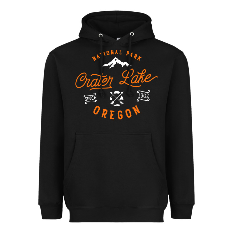 Crater Lake Oregon National Park Vintage Retro Heavyweight Hoodie by artisFamous | Teevron