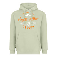 Matcha crater lake oregon national park vintage retro Heavyweight Hoodie - artisFamous