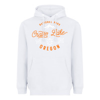 White crater lake oregon national park vintage retro Heavyweight Hoodie - artisFamous