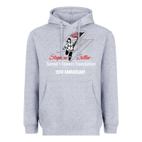 Heather Grey tunnel to towers foundation Heavyweight Hoodie - artisFamous