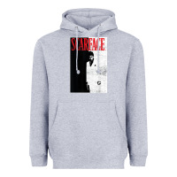 Heather Grey scarface distressed movie photo Heavyweight Hoodie - artisFamous