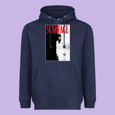 Scarface Distressed Movie Photo Heavyweight Hoodie Designed By Artisfamous