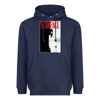 Navy scarface distressed movie photo Heavyweight Hoodie - artisFamous