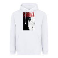 White scarface distressed movie photo Heavyweight Hoodie - artisFamous