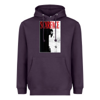 Plum scarface distressed movie photo Heavyweight Hoodie - artisFamous