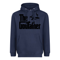 Navy the godfather original white title Heavyweight Hoodie - artisFamous