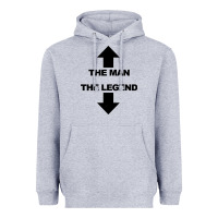 Heather Grey the man the legend funny adult humor Heavyweight Hoodie - artisFamous