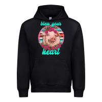 Black bless your heart pig Urban Hoodie - RanaPortraitStore