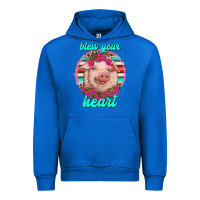 Cobalt bless your heart pig Urban Hoodie - RanaPortraitStore