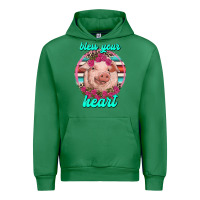 Emerald bless your heart pig Urban Hoodie - RanaPortraitStore