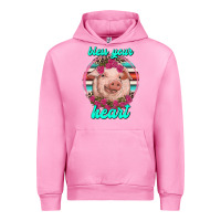 Fuchsia Pink bless your heart pig Urban Hoodie - RanaPortraitStore