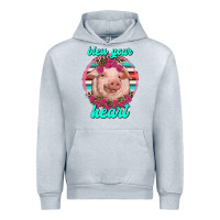 Heather Grey bless your heart pig Urban Hoodie - RanaPortraitStore