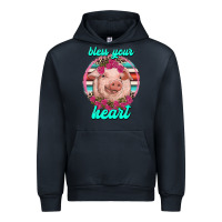 Navy bless your heart pig Urban Hoodie - RanaPortraitStore