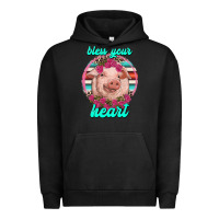 Pigment Black bless your heart pig Urban Hoodie - RanaPortraitStore