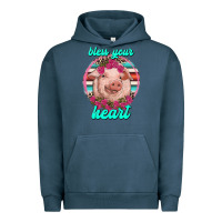 Pigment Midnight Navy bless your heart pig Urban Hoodie - RanaPortraitStore