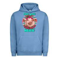 Pigment Pebble Blue bless your heart pig Urban Hoodie - RanaPortraitStore