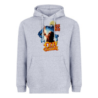 Heather Grey bark at the moon Heavyweight Hoodie - artisFamous