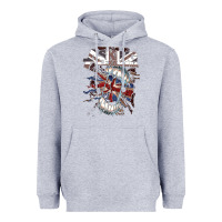 Heather Grey asking alexandria flag Heavyweight Hoodie - artisFamous