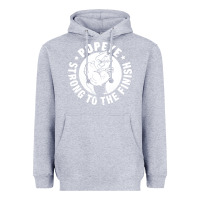 Heather Grey strong to the finish Heavyweight Hoodie - artisFamous