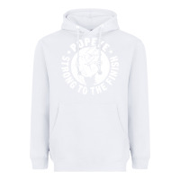 White strong to the finish Heavyweight Hoodie - artisFamous