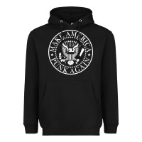Black funny make america punk again vintage rock seal Heavyweight Hoodie - artisFamous