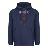 Navy arcade fire hand Heavyweight Hoodie - artisFamous