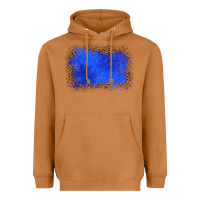Meerkat gemstone blue leopard background Heavyweight Hoodie - JahusDesignShop