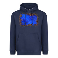 Navy gemstone blue leopard background Heavyweight Hoodie - JahusDesignShop