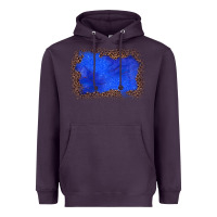 Plum gemstone blue leopard background Heavyweight Hoodie - JahusDesignShop